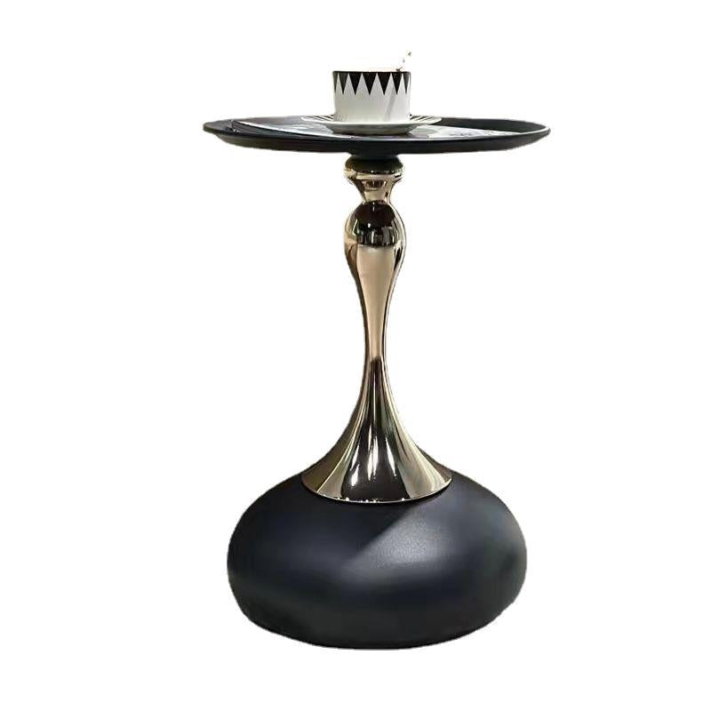 Scandinavian Carbon Steel Gold Round Coffee Table