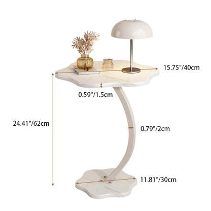 Minimalist Hexagonal Steel Side Table — D