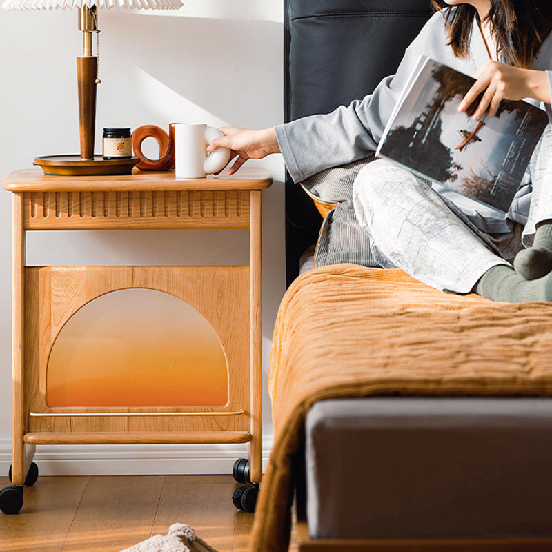 Minimalist Cherry Wood Side Table