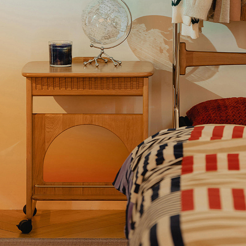 Minimalist Cherry Wood Side Table