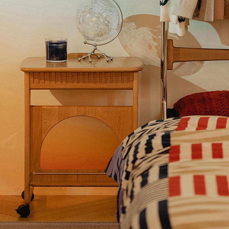 Minimalist Cherry Wood Side Table