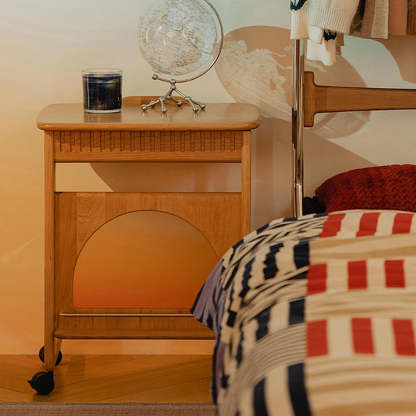 Minimalist Cherry Wood Side Table
