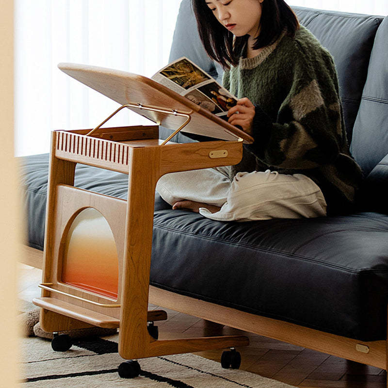 Minimalist Cherry Wood Side Table