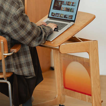 Minimalist Cherry Wood Side Table