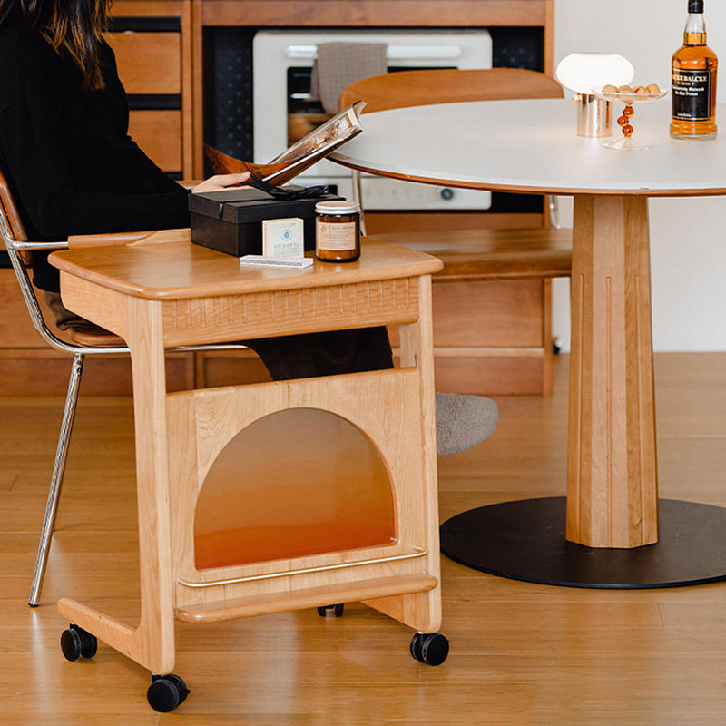 Minimalist Cherry Wood Side Table