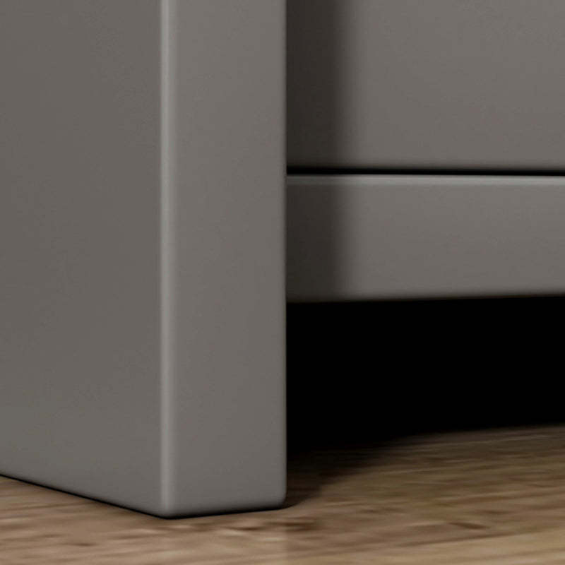 Minimalist Solid Wood Rectangular Nightstand 2-Drawer