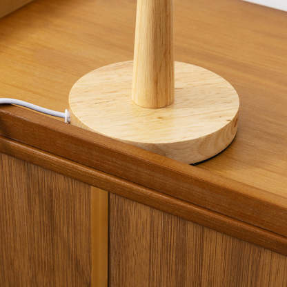 Minimalist Bamboo Glass Plastic Nightstand