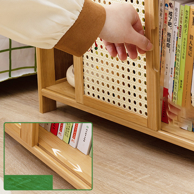 Minimalist Bamboo Glass Plastic Nightstand
