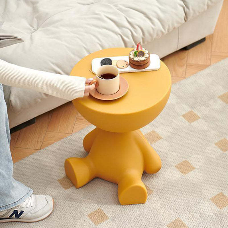 Round Plastic Side Table — Green