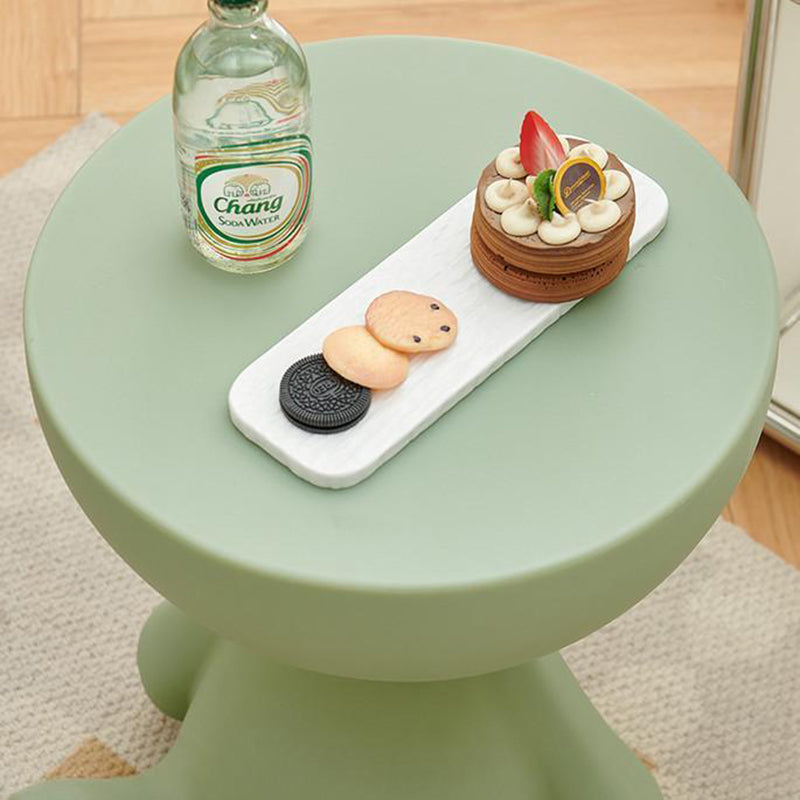 Round Plastic Side Table — Pink