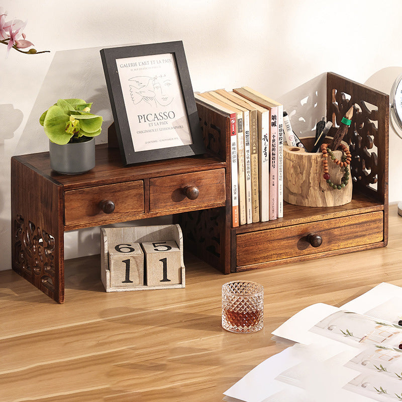 Vintage Teak 4-Drawer Bookshelf