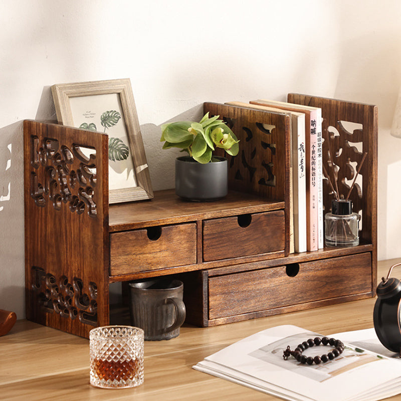 Vintage Teak 4-Drawer Bookshelf