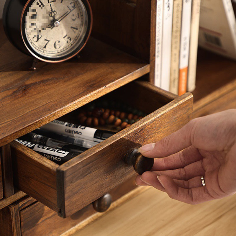 Vintage Teak 4-Drawer Bookshelf
