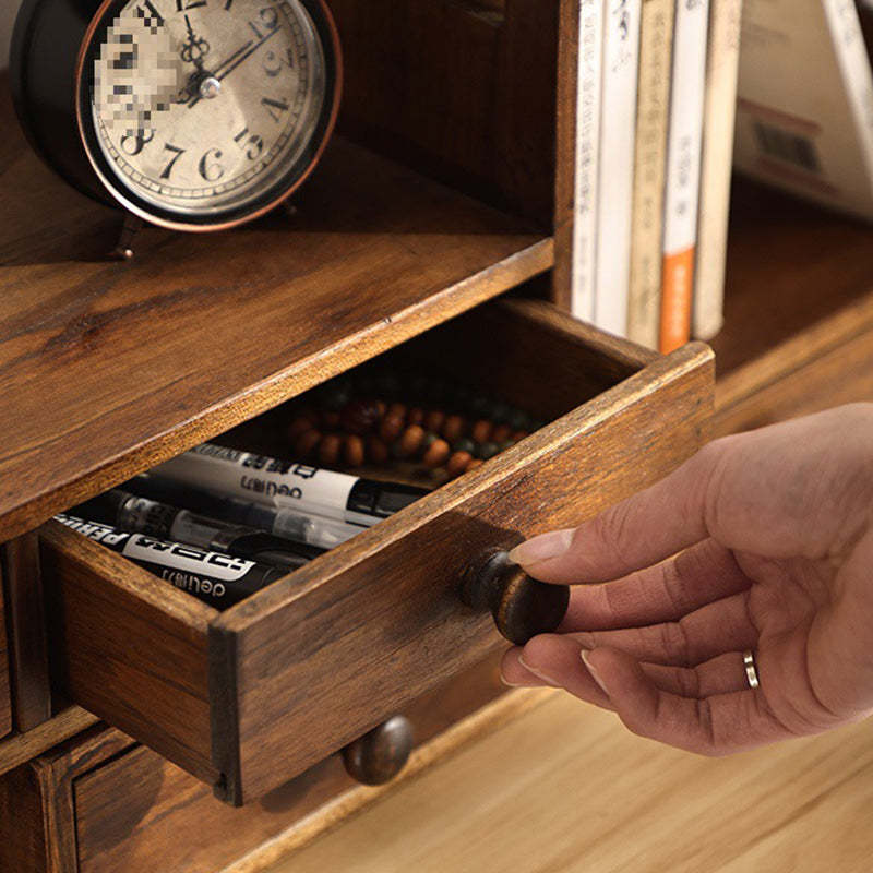 Vintage Teak 4-Drawer Bookshelf