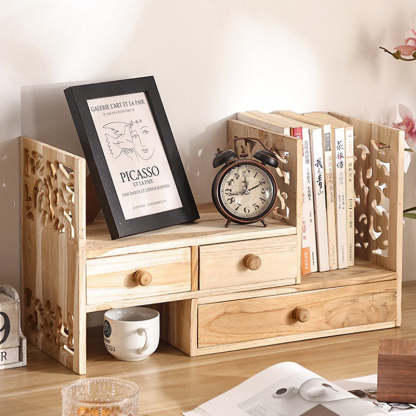 Vintage Teak 4-Drawer Bookshelf