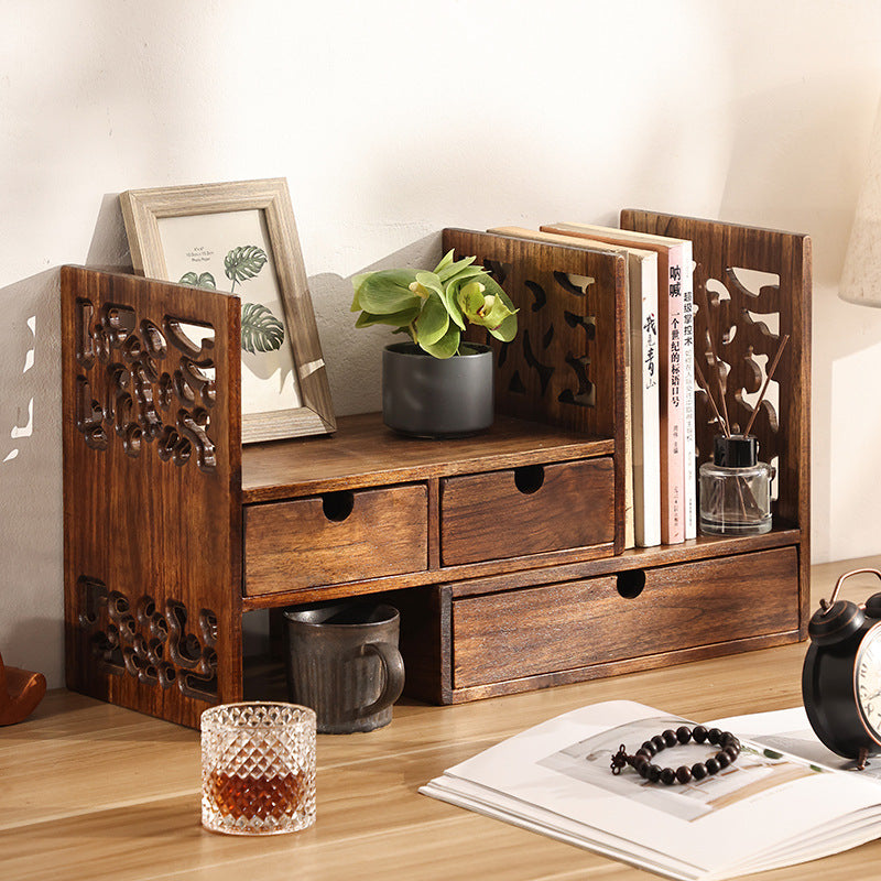 Vintage Teak 4-Drawer Bookshelf