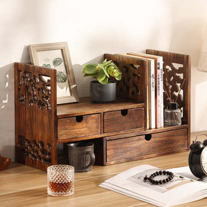 Vintage Teak 4-Drawer Bookshelf