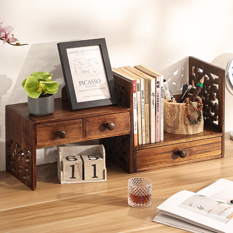 Vintage Teak 4-Drawer Bookshelf