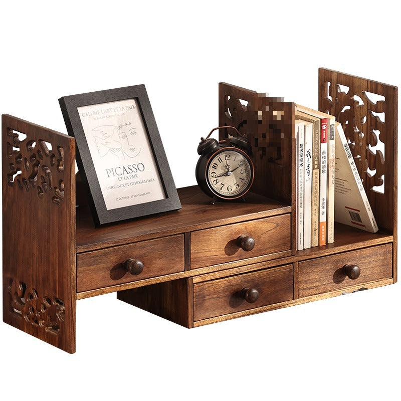 Vintage Teak 4-Drawer Bookshelf