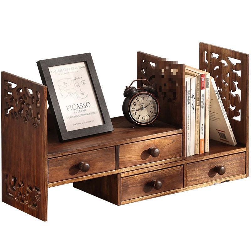 Vintage Teak 4-Drawer Bookshelf