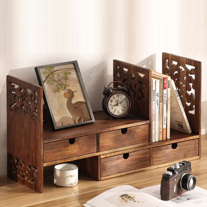 Vintage Teak 4-Drawer Bookshelf