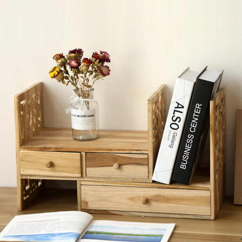 Vintage Teak 4-Drawer Bookshelf