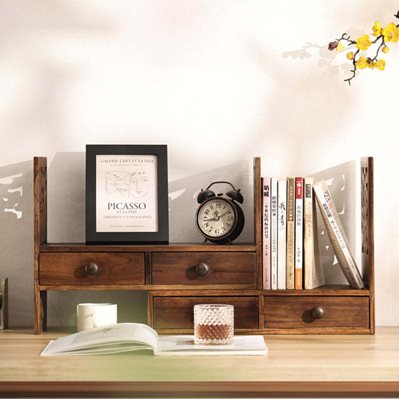 Vintage Teak 4-Drawer Bookshelf