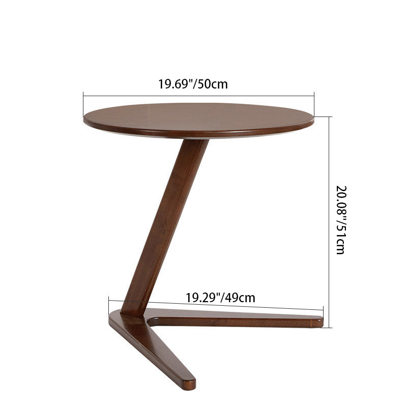 Minimalist Round Solid Wood Side Table
