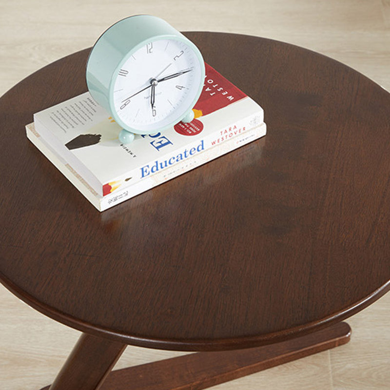 Minimalist Round Solid Wood Side Table