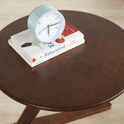 Minimalist Round Solid Wood Side Table