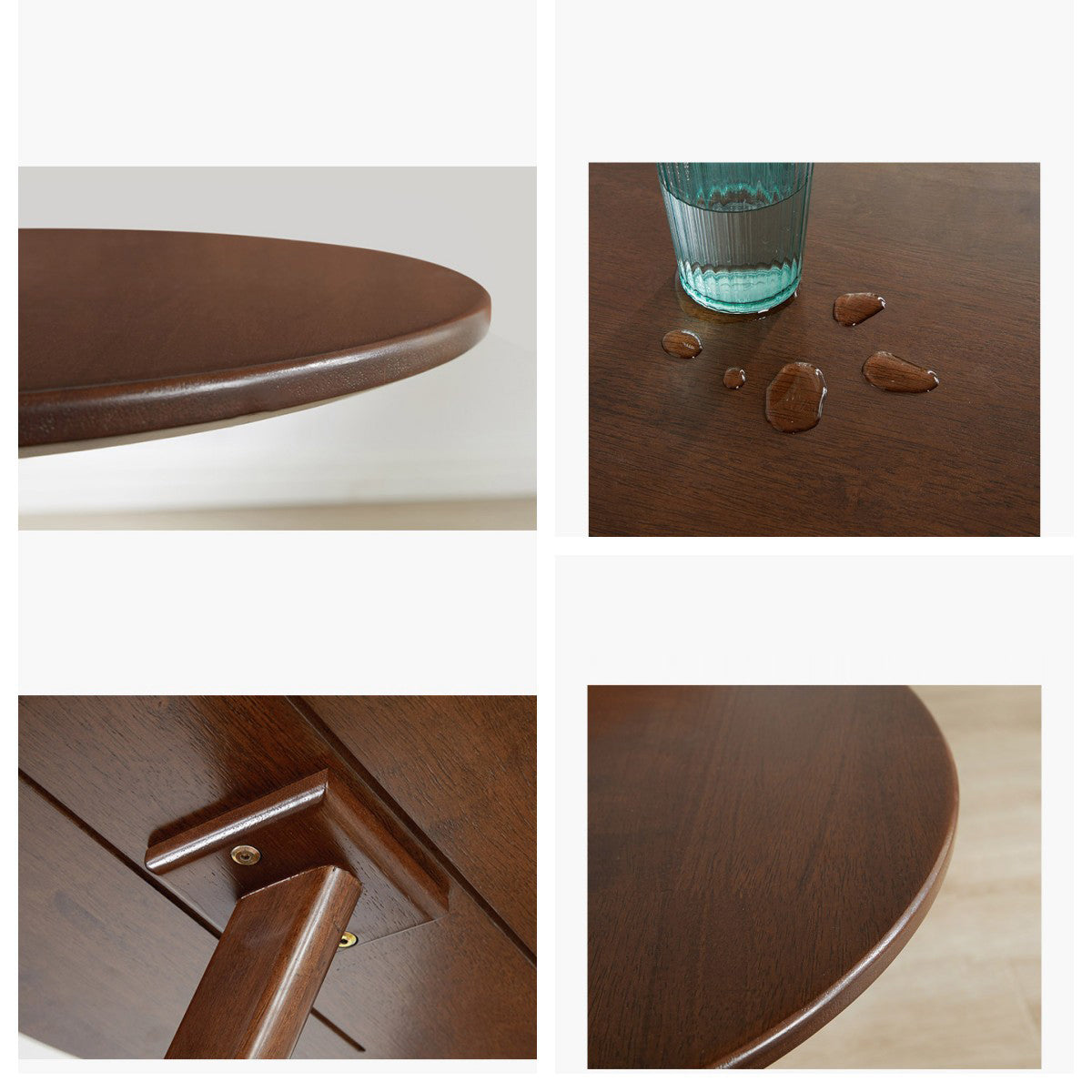 Minimalist Round Solid Wood Side Table