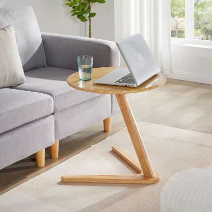 Minimalist Round Solid Wood Side Table