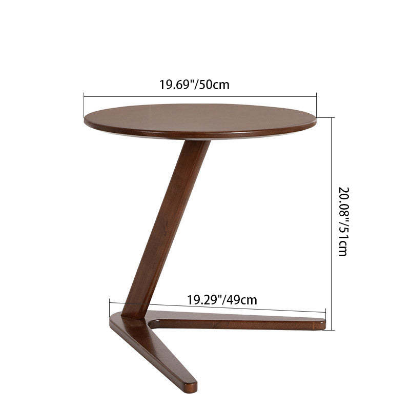 Minimalist Round Solid Wood Side Table