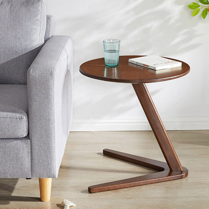 Minimalist Round Solid Wood Side Table