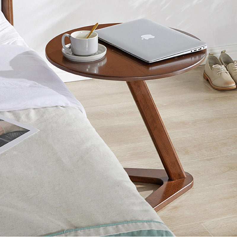 Minimalist Round Solid Wood Side Table