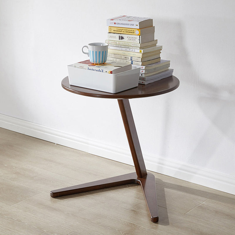 Minimalist Round Solid Wood Side Table