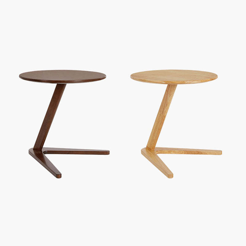 Minimalist Round Solid Wood Side Table