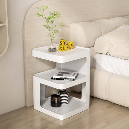 Modern Iron Nightstand 2-Shelf — Ordinary Black