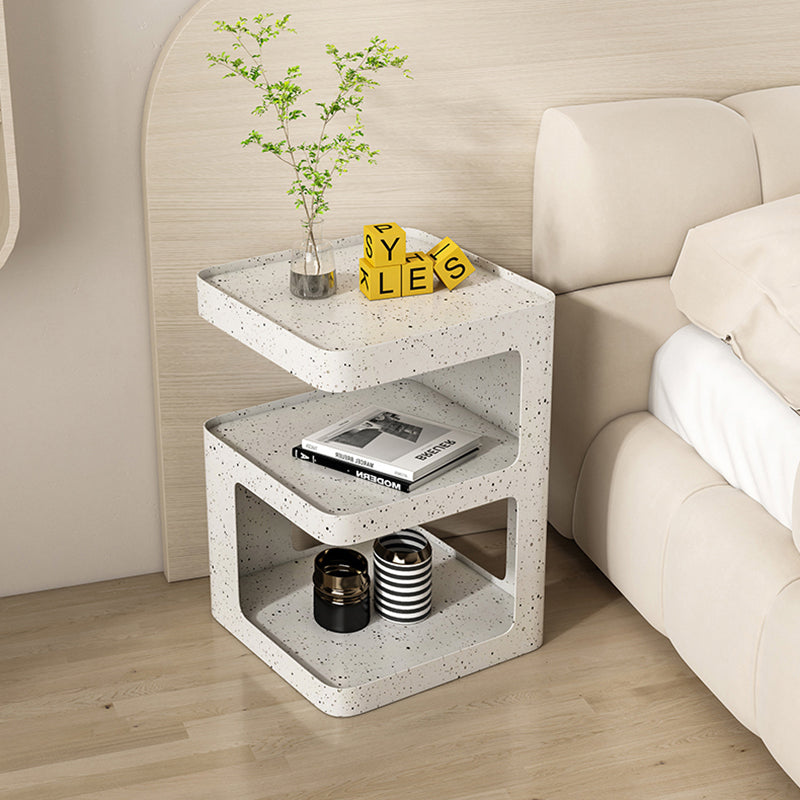 Modern Iron Nightstand 2-Shelf