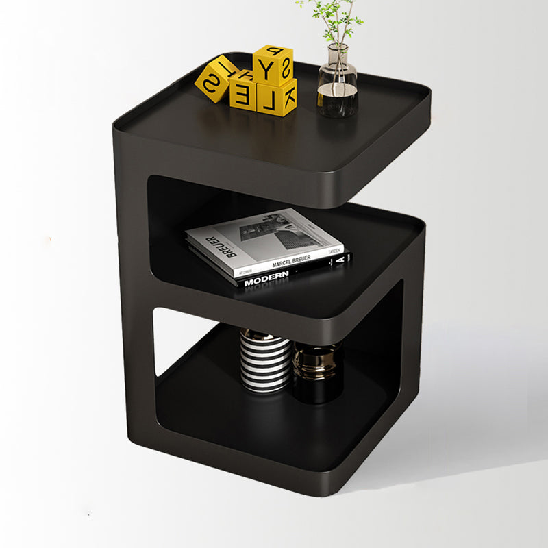 Modern Iron Nightstand 2-Shelf