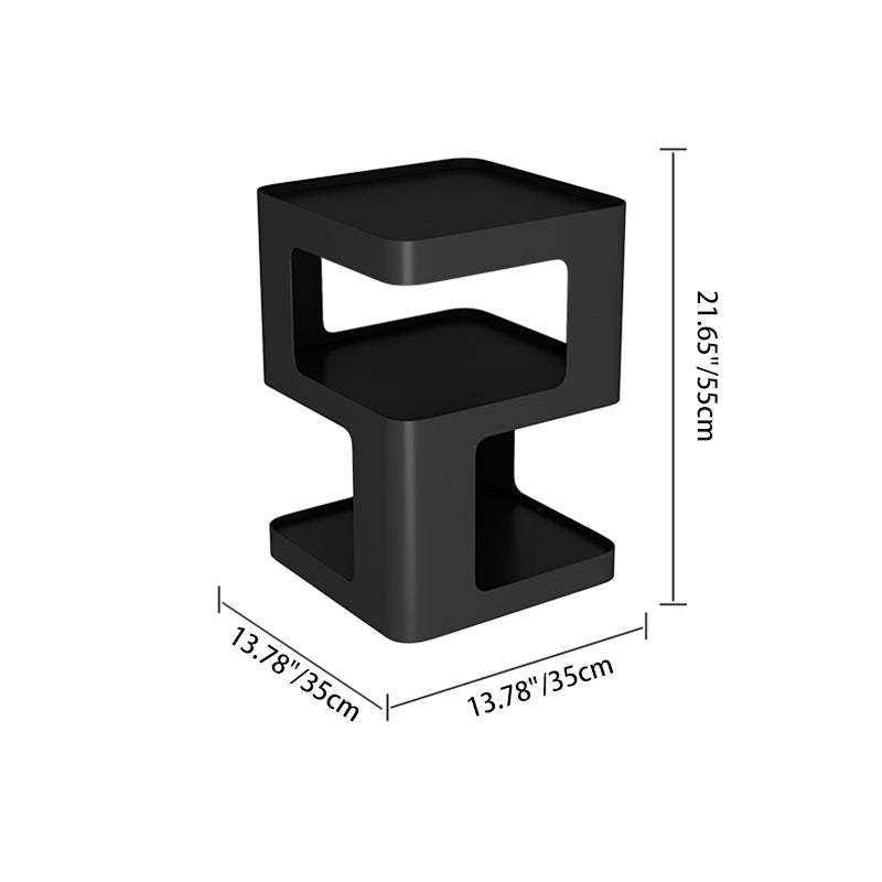 Modern Iron Nightstand 2-Shelf