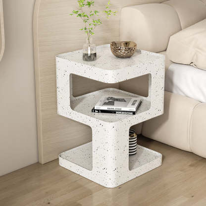 Modern Iron Nightstand 2-Shelf