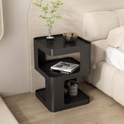 Modern Iron Nightstand 2-Shelf — Ordinary White