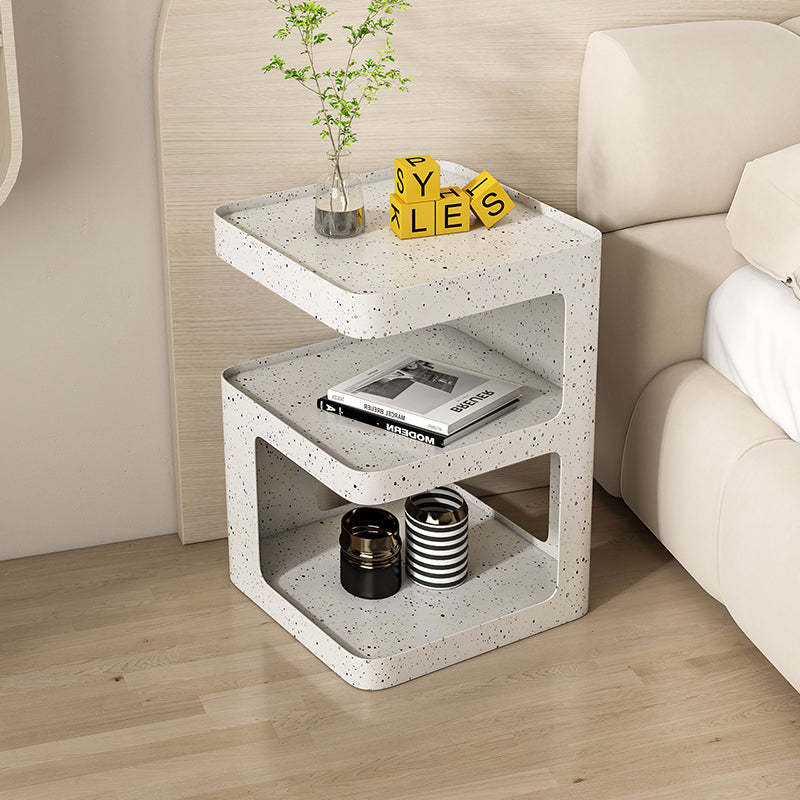 Modern Iron Nightstand 2-Shelf