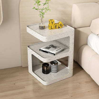 Modern Iron Nightstand 2-Shelf