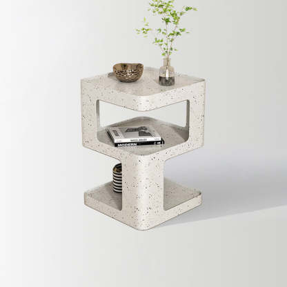 Modern Iron Nightstand 2-Shelf