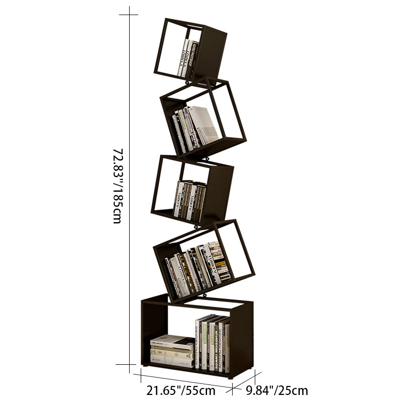 Contemporary Iron 5-Shelf Bookshelf