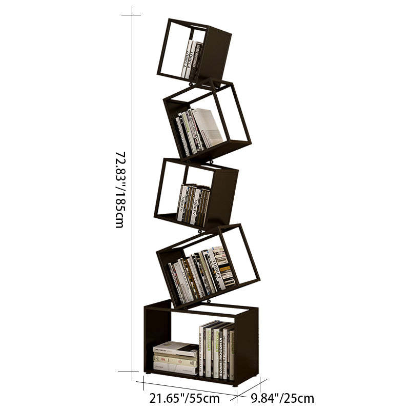 Contemporary Iron 5-Shelf Bookshelf