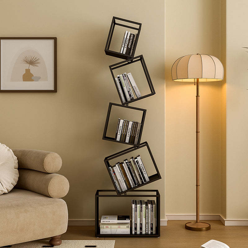 Contemporary Iron 5-Shelf Bookshelf