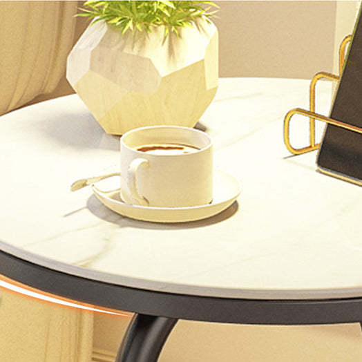 Luxury Rock Slab Iron Side Table